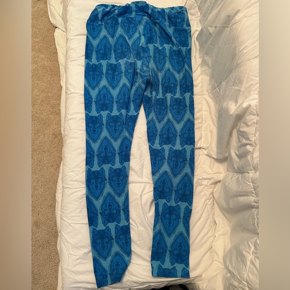 LuLaRoe Blue Wolf Leggings T/C - Picture 2 of 3
